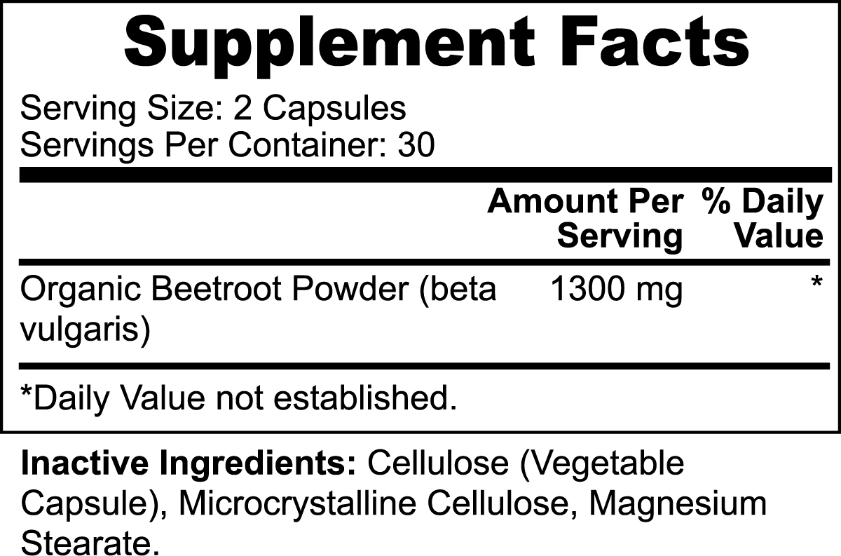 Beetroot Powder Capsules for Blood Pressure Support